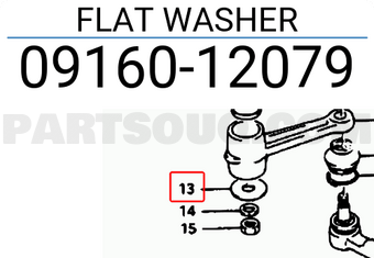 Suzuki 0916012079 FLAT WASHER