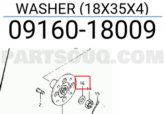 Suzuki 0916018009 WASHER (18X35X4)