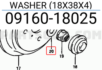 Suzuki 0916018025 WASHER (18X38X4)