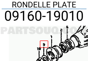 Suzuki 0916019010 RONDELLE PLATE