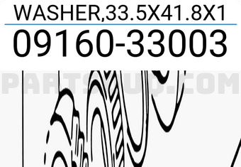 Suzuki 0916033003 WASHER,33.5X41.8X1