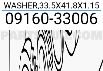 Suzuki 0916033006 WASHER,33.5X41.8X1.15