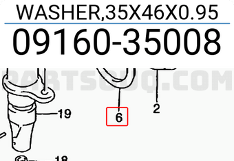 Suzuki 0916035008 WASHER,35X46X0.95