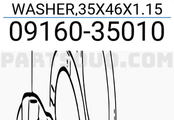 Suzuki 0916035010 WASHER,35X46X1.15