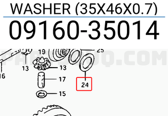 Suzuki 0916035014 WASHER (35X46X0.7)