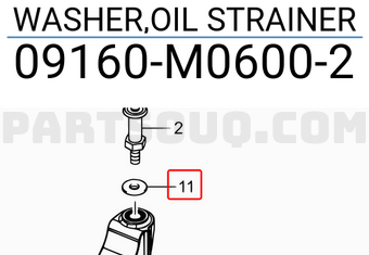 Suzuki 09160M06002 WASHER,OIL STRAINER
