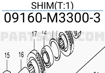 Suzuki 09160M33003 SHIM(T:1)
