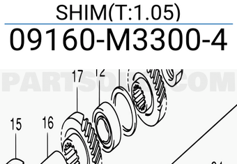 Suzuki 09160M33004 SHIM(T:1.05)
