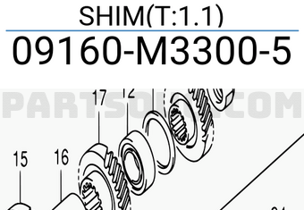 Suzuki 09160M33005 SHIM(T:1.1)