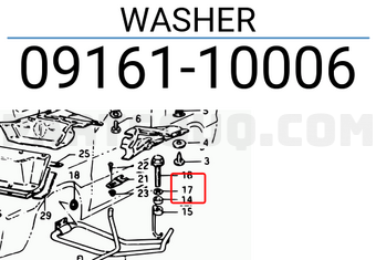 Suzuki 0916110006 WASHER