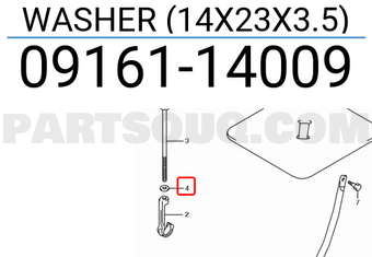 Suzuki 0916114009 WASHER (14X23X3.5)
