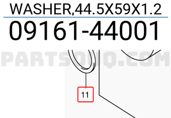 Suzuki 0916144001 WASHER,44.5X59X1.2