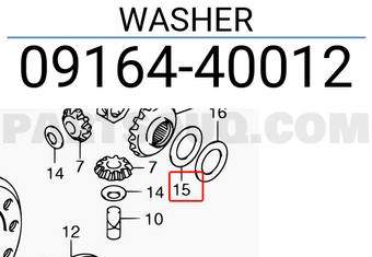 Suzuki 0916440012 WASHER