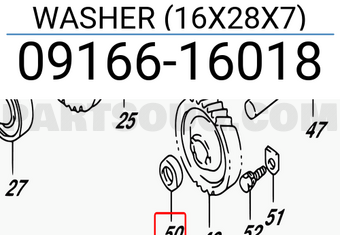 Suzuki 0916616018 WASHER (16X28X7)
