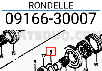 Suzuki 0916630007 RONDELLE