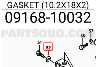 Suzuki 0916810032 GASKET (10.2X18X2)
