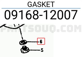 Suzuki 0916812007 GASKET
