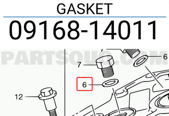 Suzuki 0916814011 GASKET