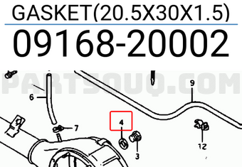 Suzuki 0916820002 GASKET(20.5X30X1.5)