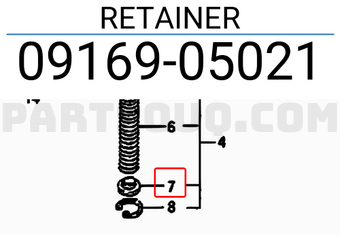 Suzuki 0916905021 RETAINER