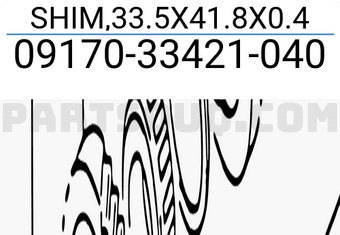 Suzuki 0917033421040 SHIM,33.5X41.8X0.4