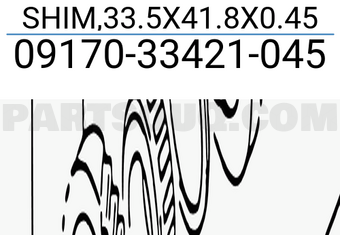 Suzuki 0917033421045 SHIM,33.5X41.8X0.45