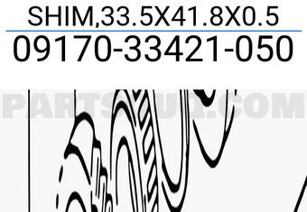 Suzuki 0917033421050 SHIM,33.5X41.8X0.5