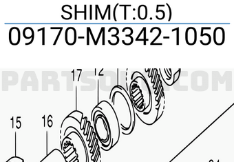 Suzuki 09170M33421050 SHIM(T:0.5)