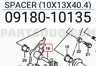 Suzuki 0918010135 SPACER (10X13X40.4)