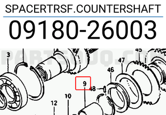 Suzuki 0918026003 SPACERTRSF.COUNTERSHAFT