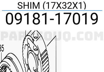 Suzuki 0918117019 SHIM (17X32X1)