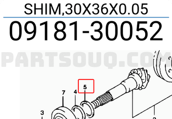 Suzuki 0918130052 SHIM,30X36X0.05