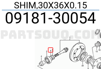 Suzuki 0918130054 SHIM,30X36X0.15
