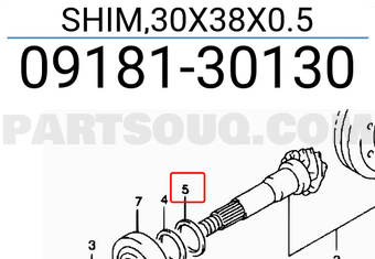 Suzuki 0918130130 SHIM,30X38X0.5