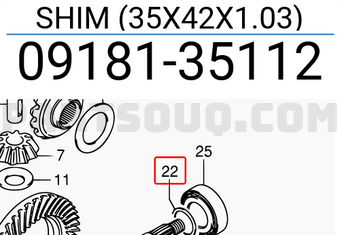 Suzuki 0918135112 SHIM (35X42X1.03)