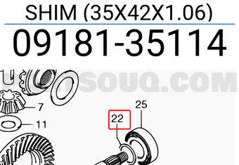 Suzuki 0918135114 SHIM (35X42X1.06)