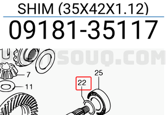 Suzuki 0918135117 SHIM (35X42X1.12)