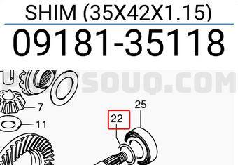Suzuki 0918135118 SHIM (35X42X1.15)