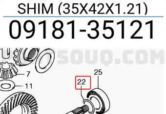 Suzuki 0918135121 SHIM (35X42X1.21)