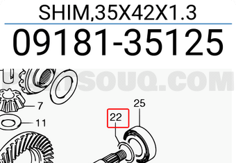 Suzuki 0918135125 SHIM,35X42X1.3