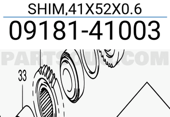 Suzuki 0918141003 SHIM,41X52X0.6
