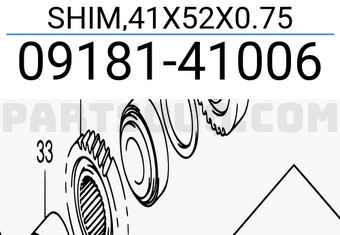 Suzuki 0918141006 SHIM,41X52X0.75