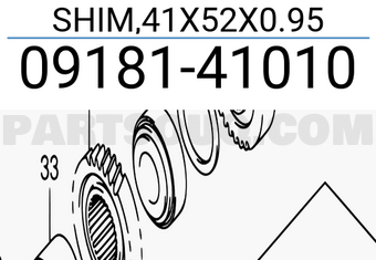 Suzuki 0918141010 SHIM,41X52X0.95
