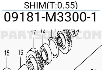 Suzuki 09181M33001 SHIM(T:0.55)