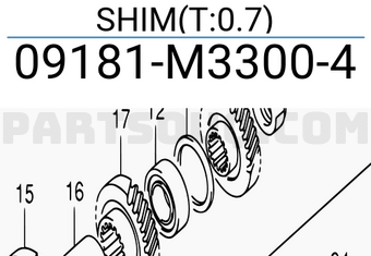 Suzuki 09181M33004 SHIM(T:0.7)
