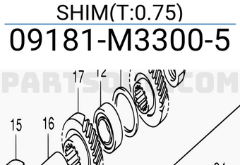Suzuki 09181M33005 SHIM(T:0.75)