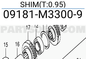 Suzuki 09181M33009 SHIM(T:0.95)
