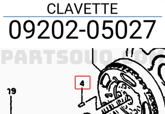 Suzuki 0920205027 CLAVETTE