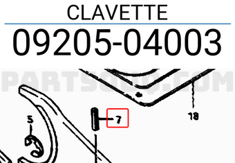 Suzuki 0920504003 CLAVETTE