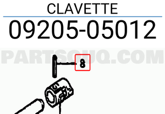 Suzuki 0920505012 CLAVETTE